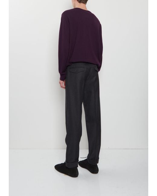 Dries Van Noten Blue Philip Wool Pants