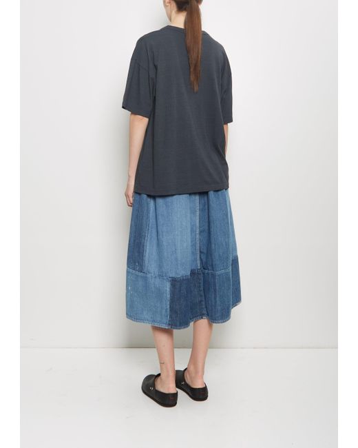 Visvim Blue Jumbo Cotton Blend Damaged Finish Tee