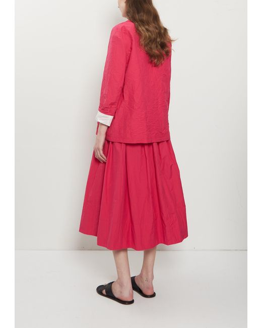 Apuntob Red Open Front Technical Poplin Jacket