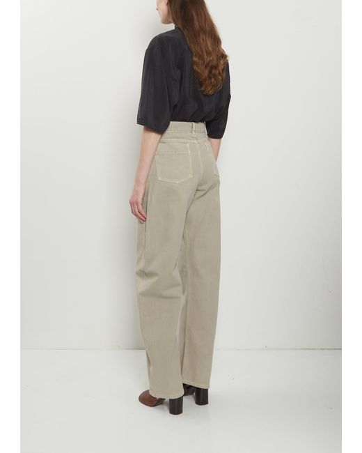 Lemaire Multicolor High Waisted Broken Twill Curved Pants