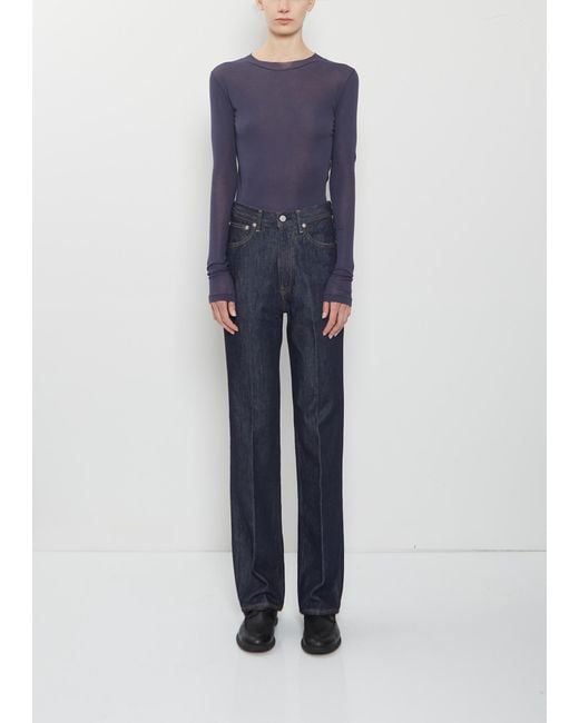 Auralee Blue Hard Twist Denim 5p Pants