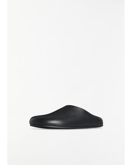 The Row White Hudson Leather Slide