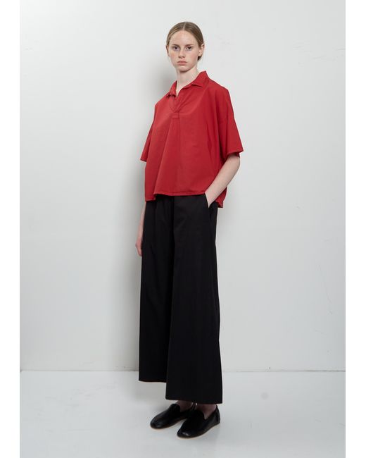 Labo.art Red Flora Sushi Poplin Top