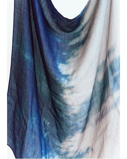 Casey Casey Blue Exclusive Silk Cashmere Scarf