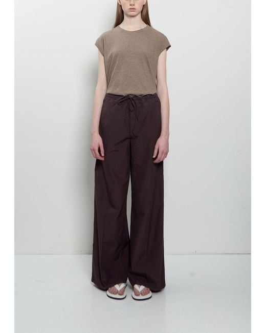 Auralee Brown Garment-dyed Finx Drawstring Pants