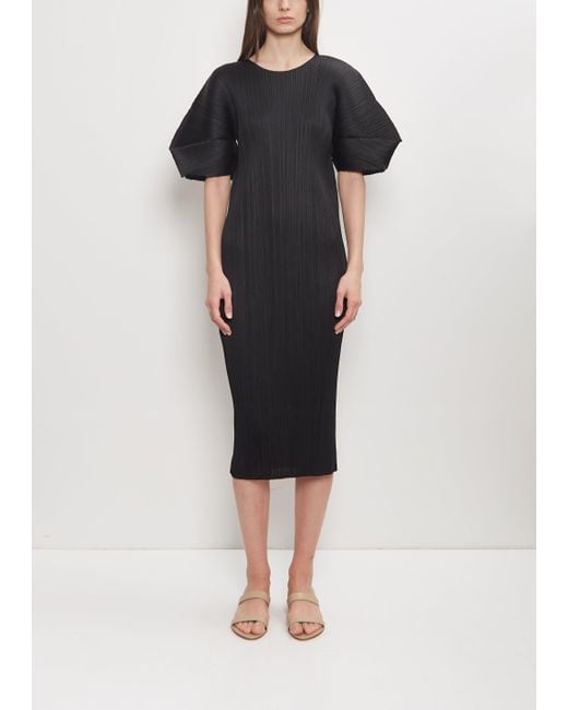 Pleats Please Issey Miyake Monthly Colors, April Dress in Black | Lyst
