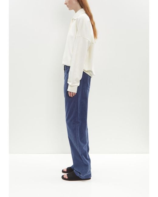 パンツ [The Row] Tarley Pant in Corduroy Tarley Pant Blue in Corduroy – The Row