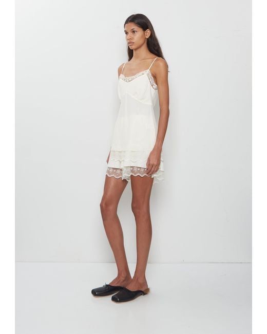 Simone Rocha White Lace Trim Negligee Cami