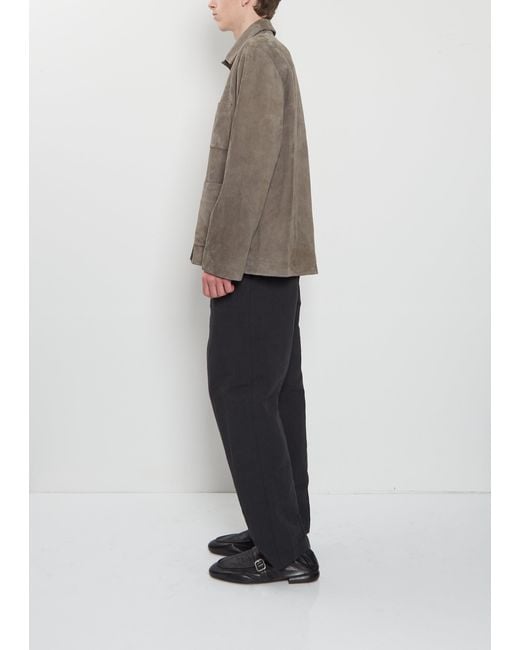 Bergfabel Men Gray Hugo Suede Jacket