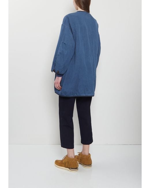 Visvim Blue Liner Riversible Wool Linen Coat