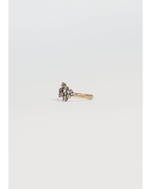 Noguchi Bijoux White Vsl Separated Cluster Ring
