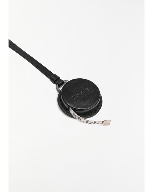 Lemaire White Molded Tape Necklace — Black