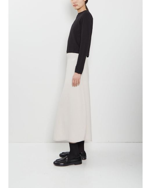 Extreme Cashmere White N°388 Ease Stretch Cashmere Skirt