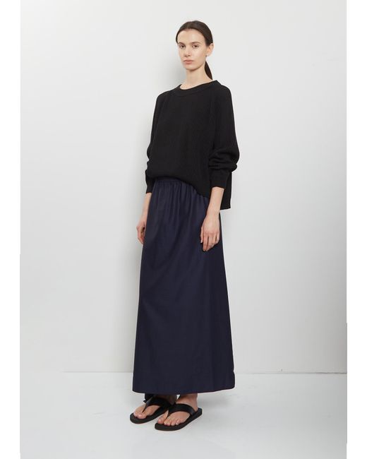 Dusan Black Ribbed Linen Cashmere Silk Sweater