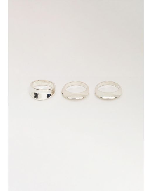 Sophie Buhai Natural Disc And Dimple Ring Set