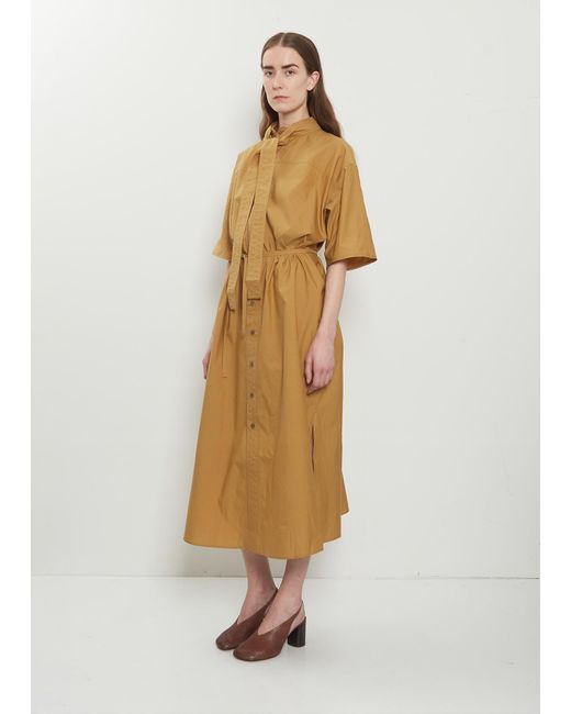 Lemaire Natural Reversible Cotton Silk Tube Dress