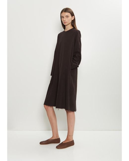 Scha Black Peter Pan Collar Cotton Dress