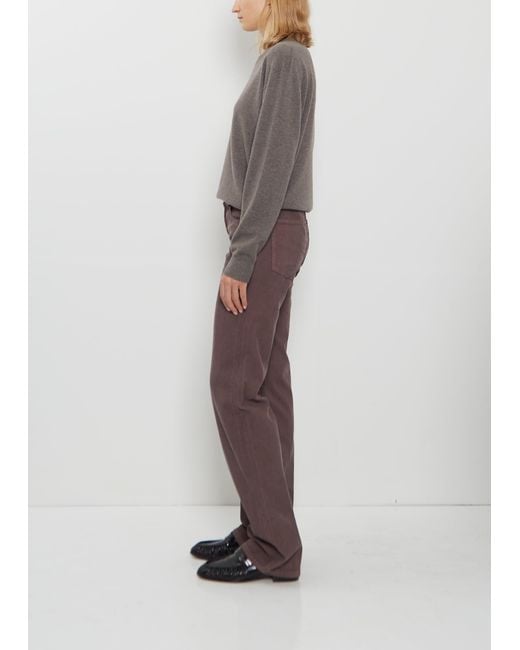 The Row Gray Carlyl Cotton Corduroy Pant