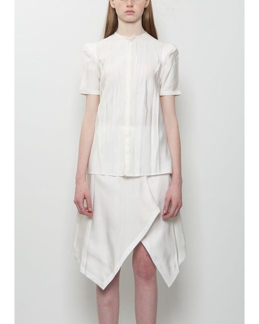 Lemaire White Creased Fitted Shirt