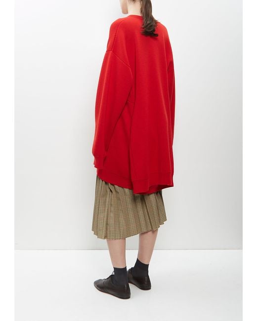Marie Adam-Leenaerdt Red Wool Sweater Dress