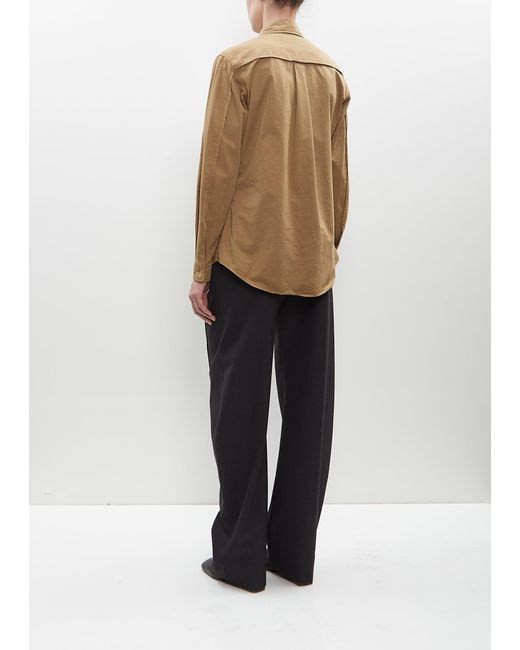 Lemaire Natural Multi-topstitch Fitted Shirt