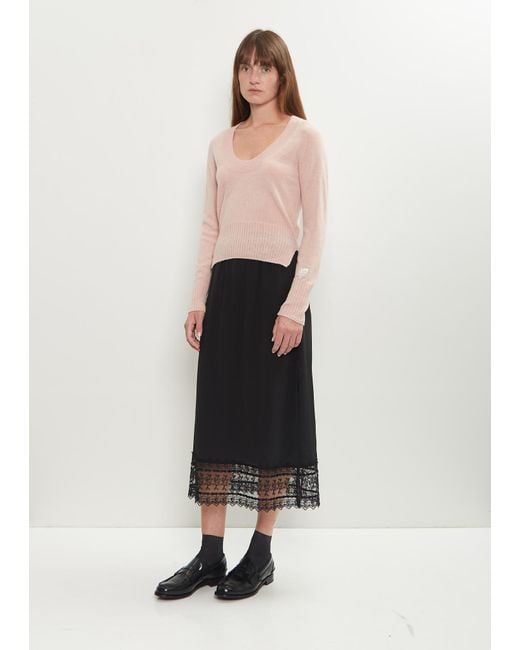 Simone Rocha Black Embellished Cashmere Scoop Neck Sweater
