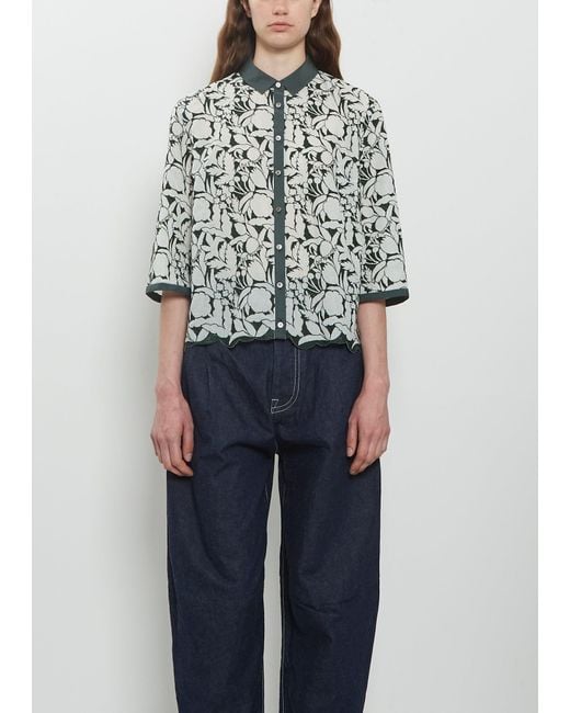 Minä Perhonen Blue Shadow Cotton Top