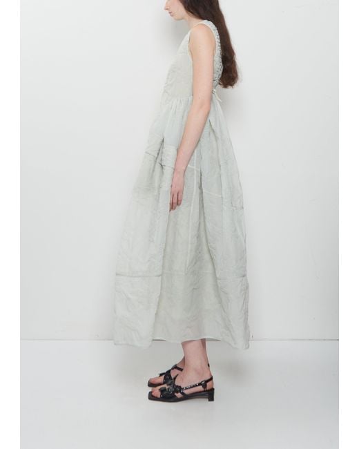 CECILIE BAHNSEN White Duana Papillon Matelasse Dress