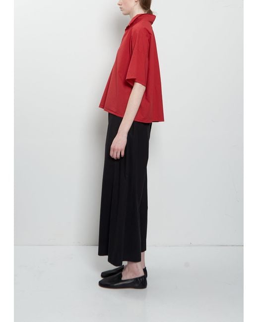 Labo.art Red Flora Sushi Poplin Top