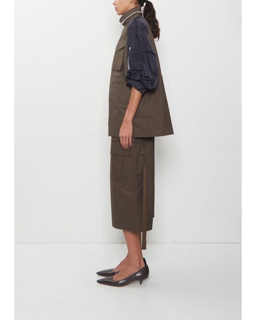 Sacai Black Cotton Weather Jacket