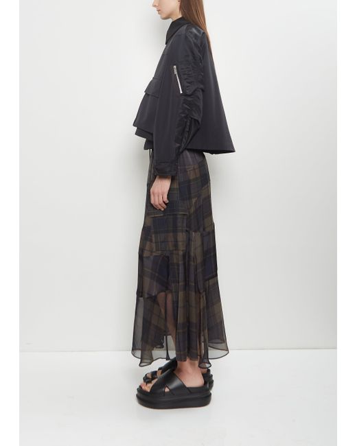 Sacai Black Grosgrain X Nylon Twill Blouson