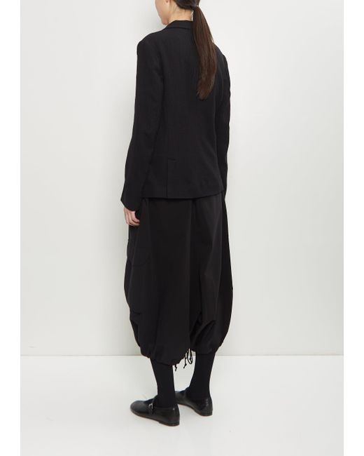 Y's Yohji Yamamoto Black Wool Drape Jacket