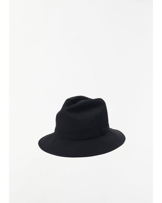 Yohji Yamamoto Black Fedora Hat