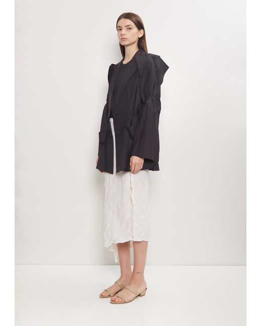 Issey Miyake Blue Technical Cotton Pressed Jacket