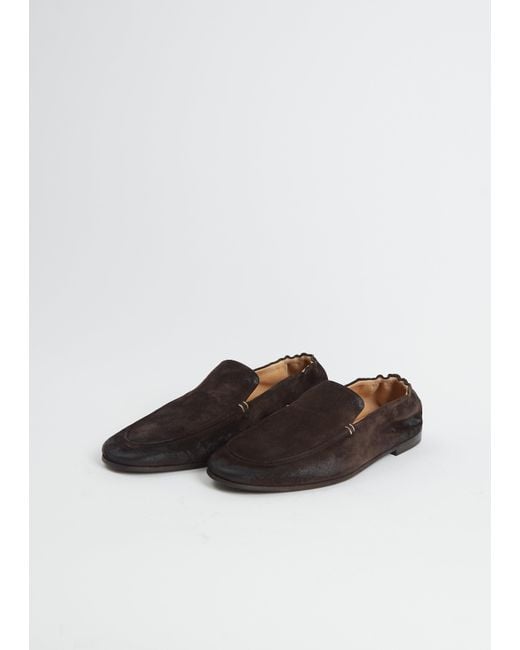 Marsèll White Distesa Suede Loafer