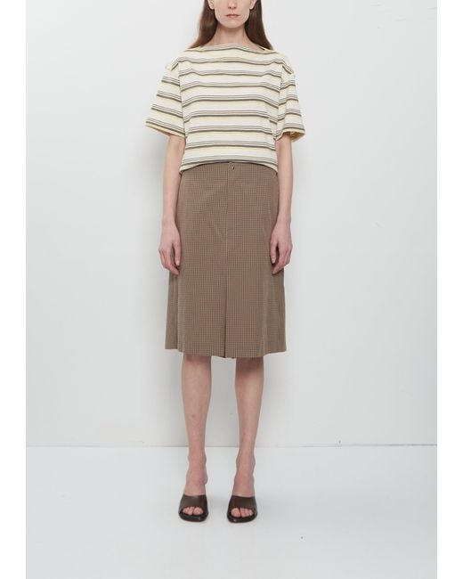 6397 Natural Fishtail Cotton Skirt