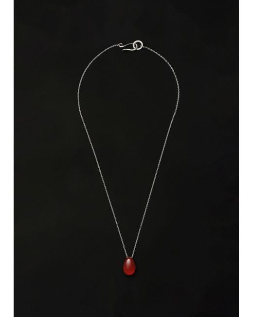 Sophie Buhai Black Carnelian Tiny Egg Pendant