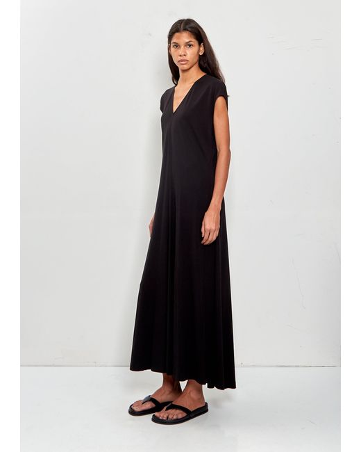 Totême Black V-neck Jersey Dress