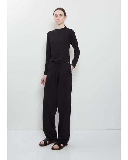 Extreme Cashmere Black N°353 Relax Cotton Cashmere Trouser