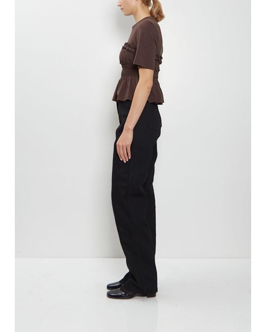 CECILIE BAHNSEN Black Bliss Cotton Denim Trousers