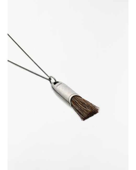 Lemaire Gray Personal Brush Necklace