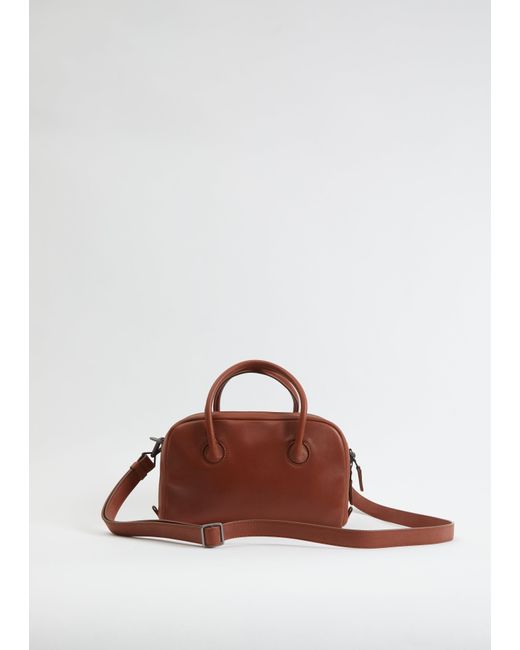 Isaac Reina Leather Bond Mini Handbag in Dark Honey Natural (Brown) | Lyst