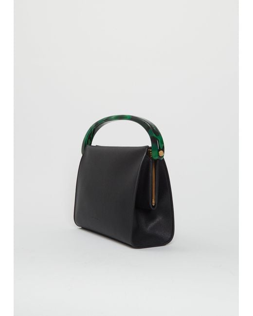 Dries Van Noten Blue Leather Crisp Clutch