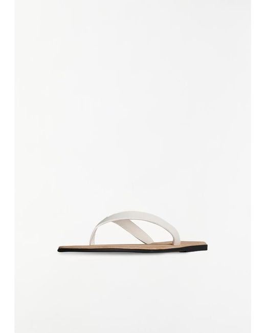 The Row White Beach Flip Flop