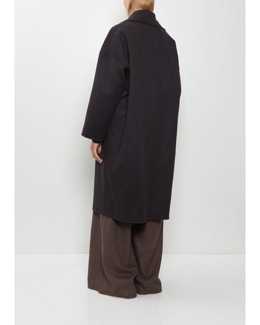 Dusan Black Oversized Double Face Cashmere Coat
