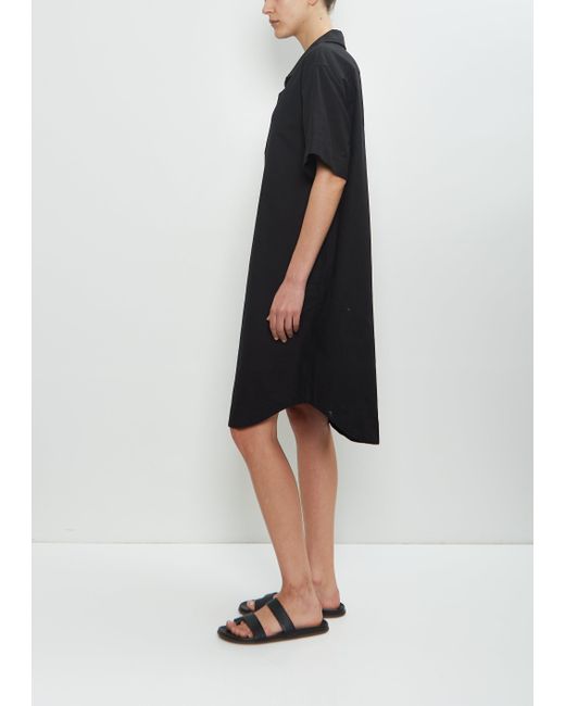 MHL by Margaret Howell Cotton Pull On Shirt Dress in Black