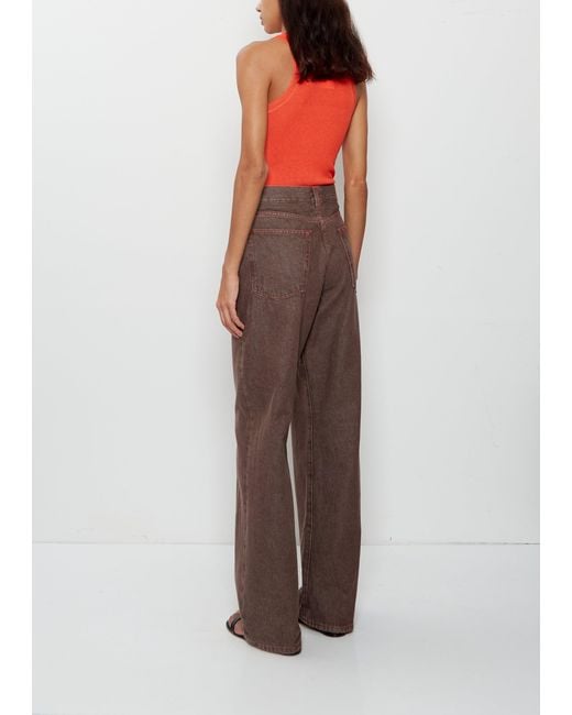 6397 Brown Wide Cotton Jean