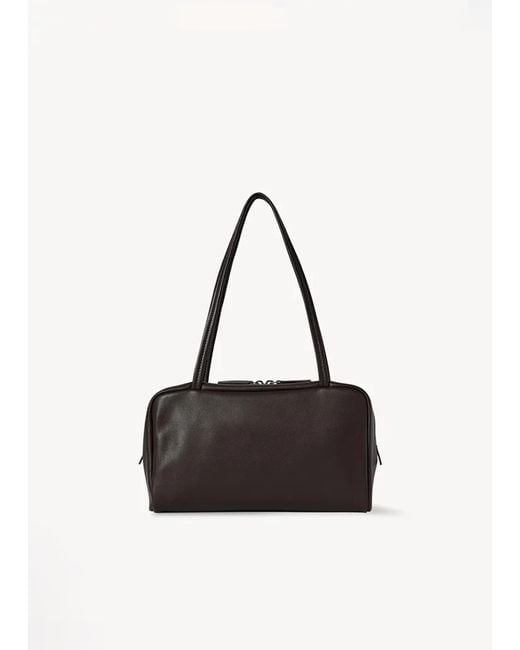 The Row White Astra Leather Bowling Bag