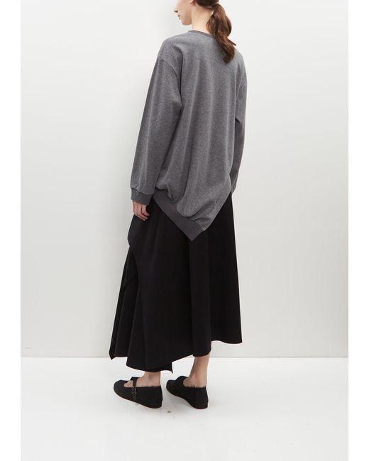 Yohji Yamamoto Gray Piping Pocket Unbalance Skirt