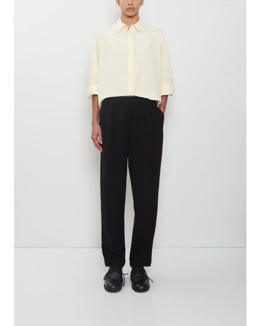 Casey Casey White Simple Cashmere Wool Pant